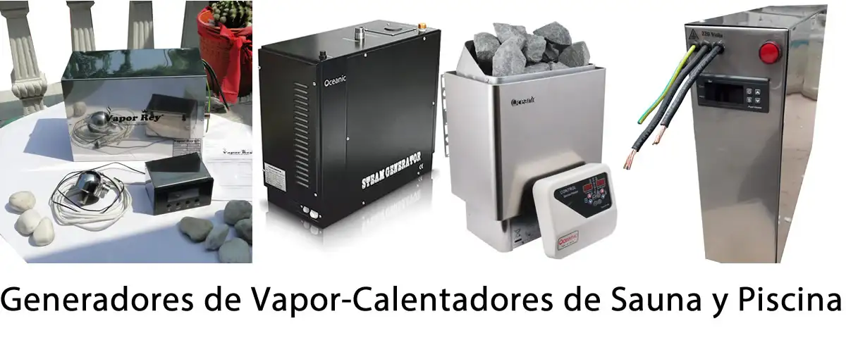 generadores de vapor, calentadores para sauna, piscina y jacuzzi